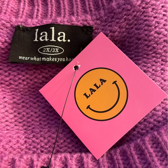 RARE Dressed in Lala Purple Serotonin Smile Sweater - Picture 2 of 2